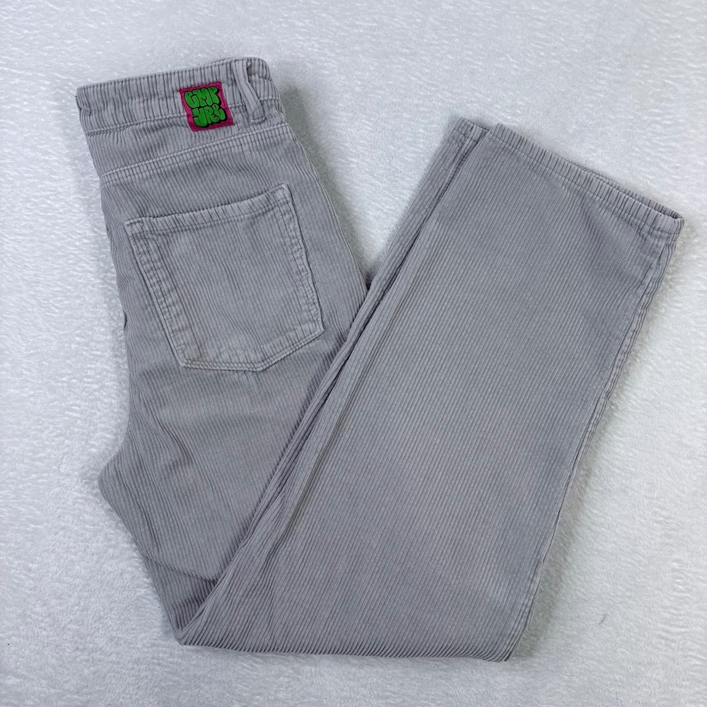 Empyre Tori Light Gray Corduroy Straight Leg High Rise Skater Pants Womens 5 28W